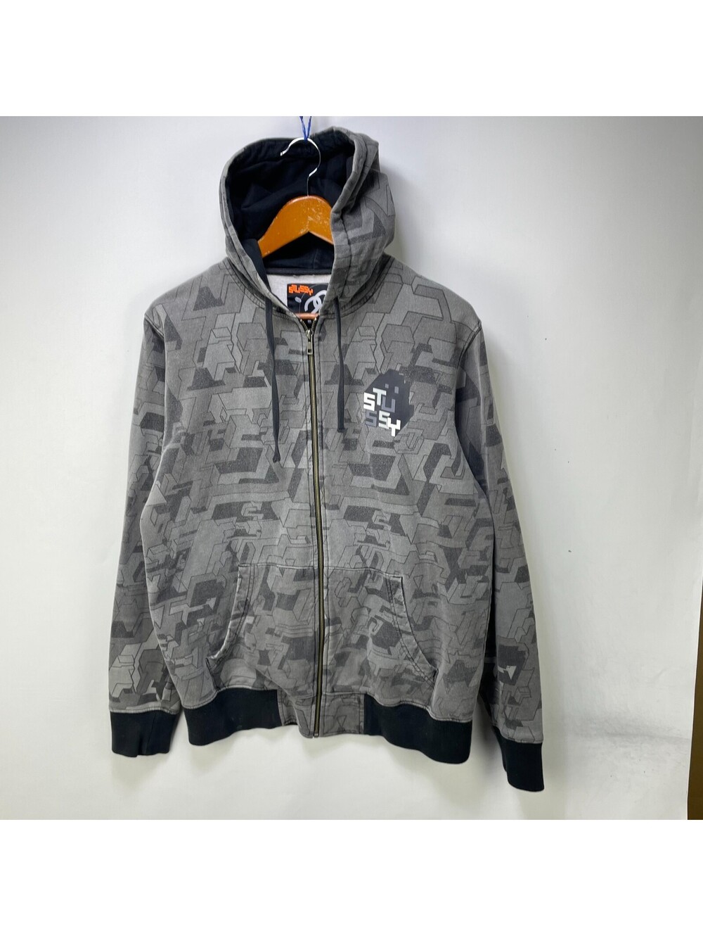 Vintage Stussy Delta Hoodie Medium Zip Y2K Skate